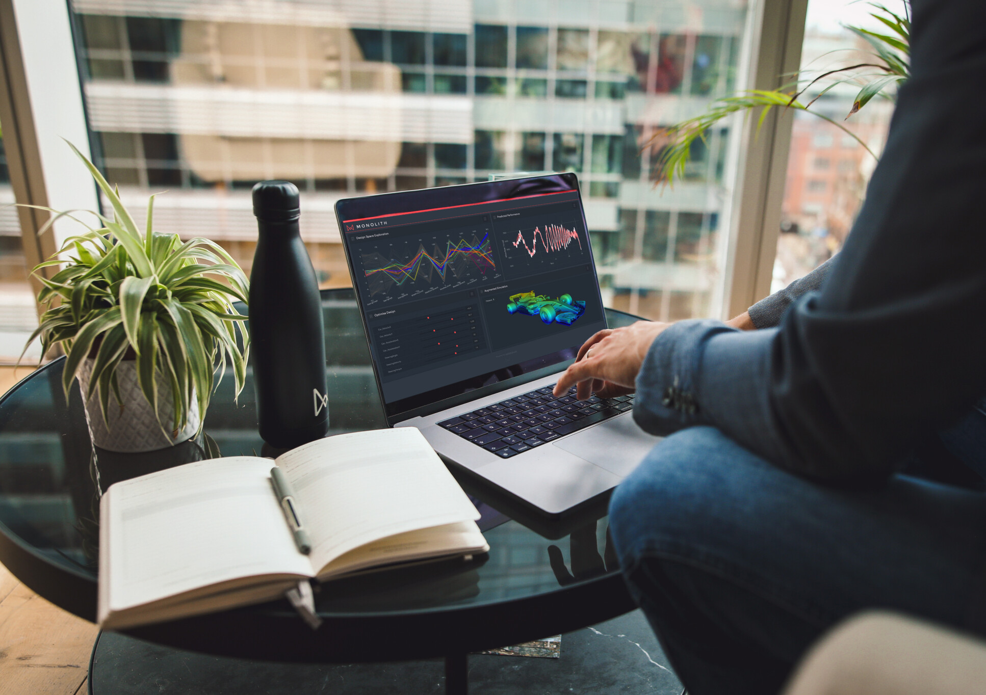 A laptop with Monolith AI software