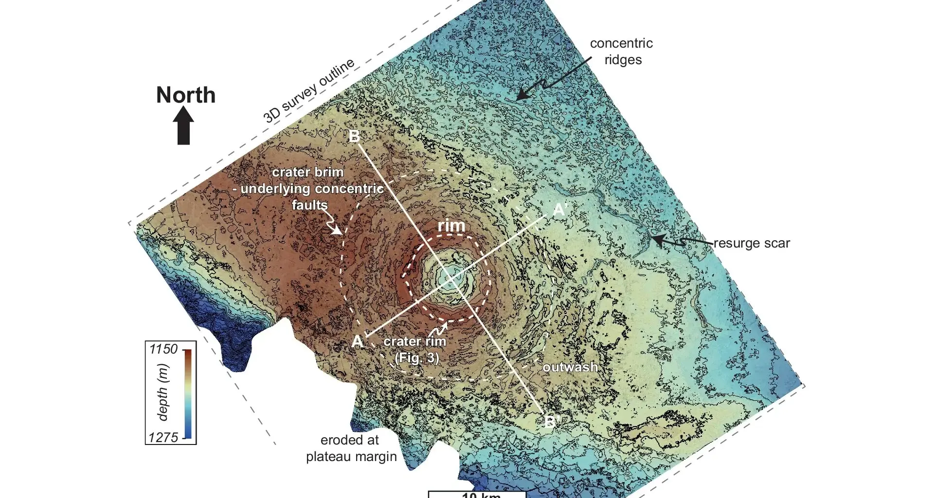Hidden 5-mile wide asteroid crater beneath the Atlantic revealed in stunning 3D