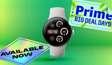 Google Pixel Watch 3 on green background