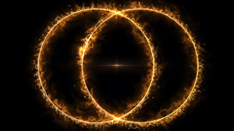 Odd radio circle in space may preserve remnants of a violent galactic event