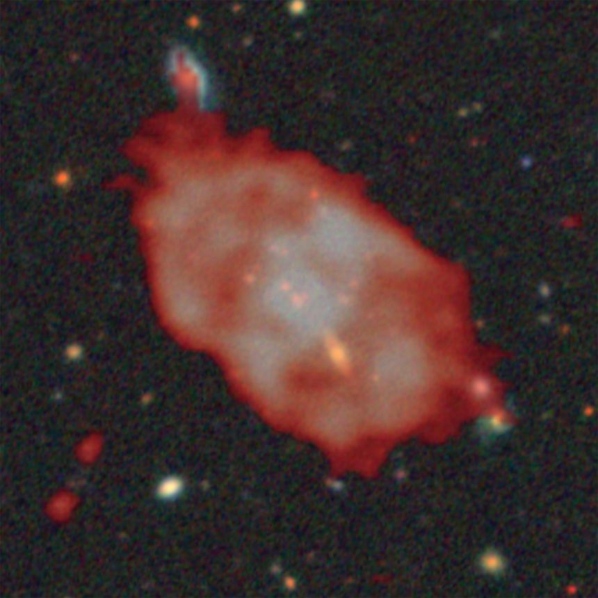 The double-ringed odd radio circle can be seen in radio light as observed by LOFAR.