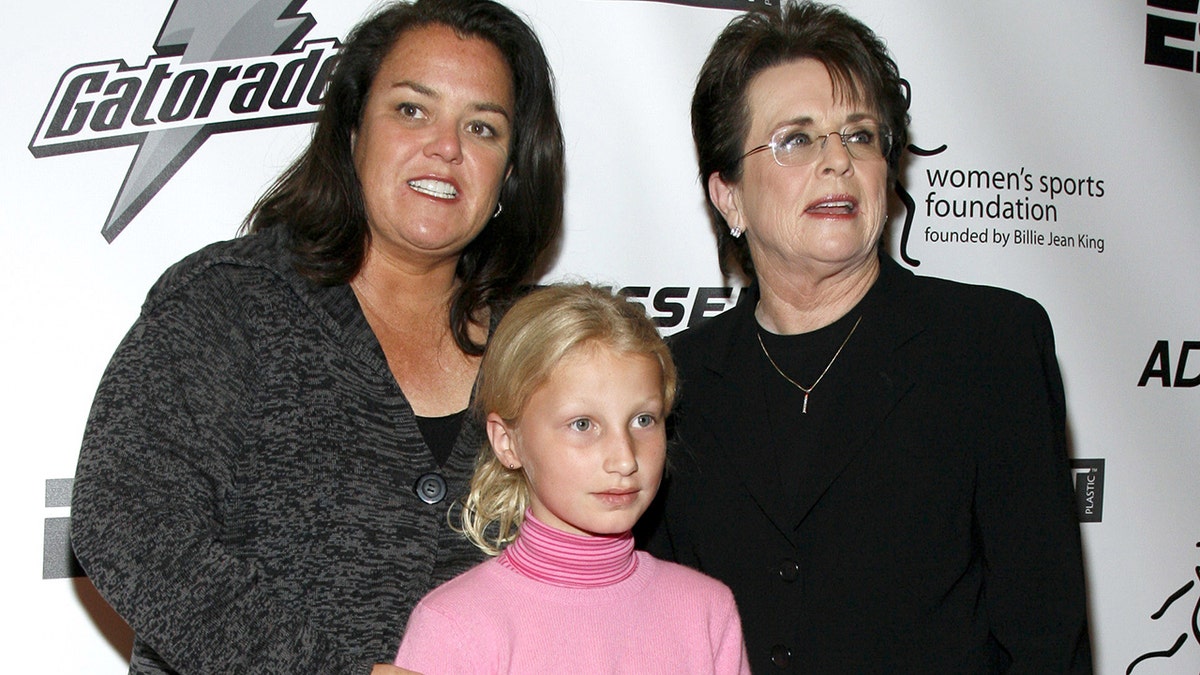 Rosie O'Donnell, Chelsea O'Donnell and Billie Jean King 