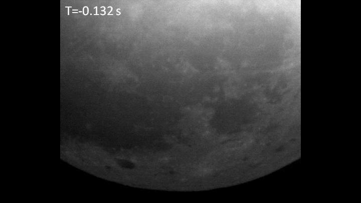 an animation showing a flash of light on the moon