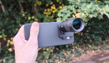 The Oppo Find X9 Pro with the Hasselblad lens extender attachment