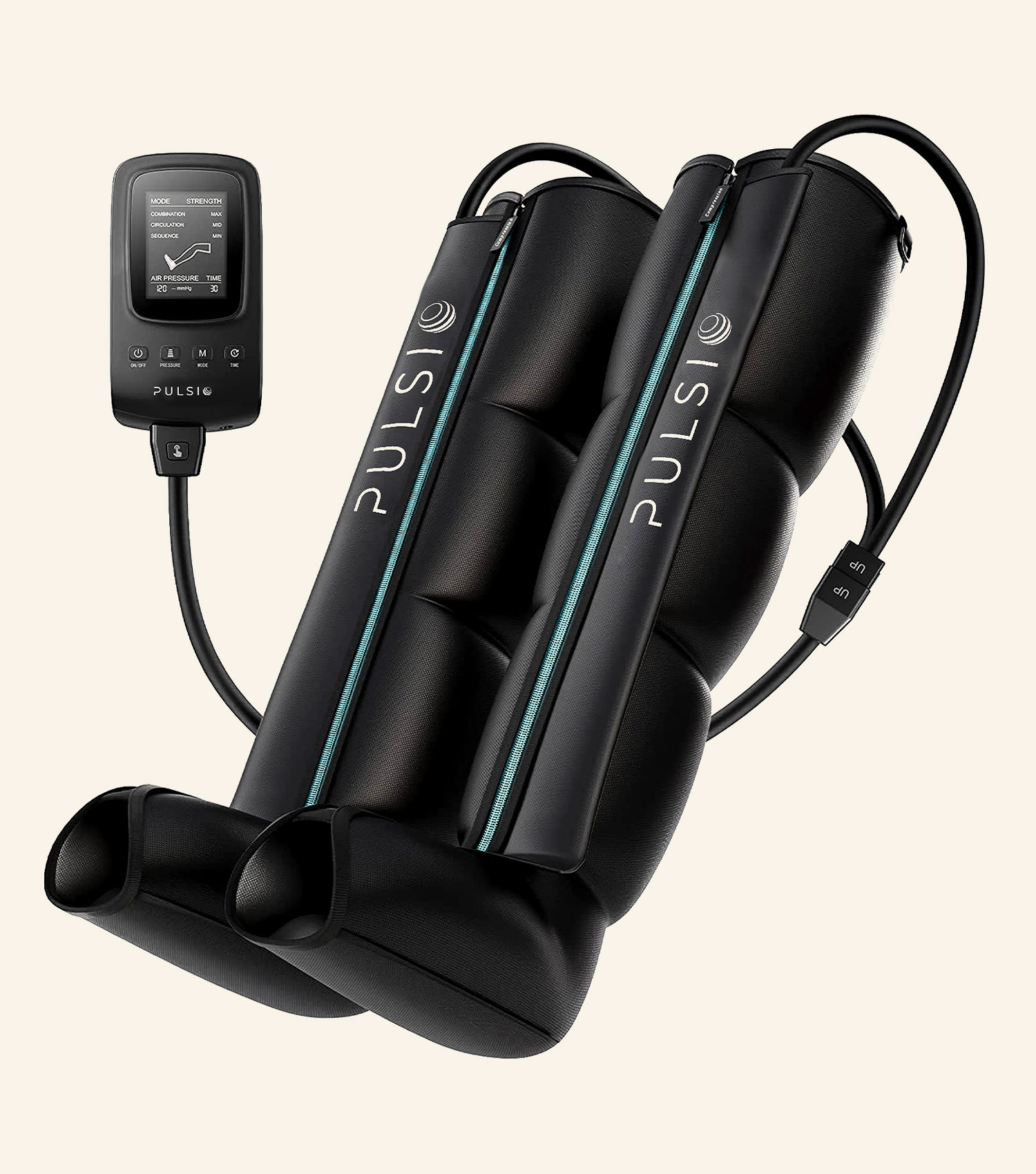 PulsiÔ leg compression device with control unit.