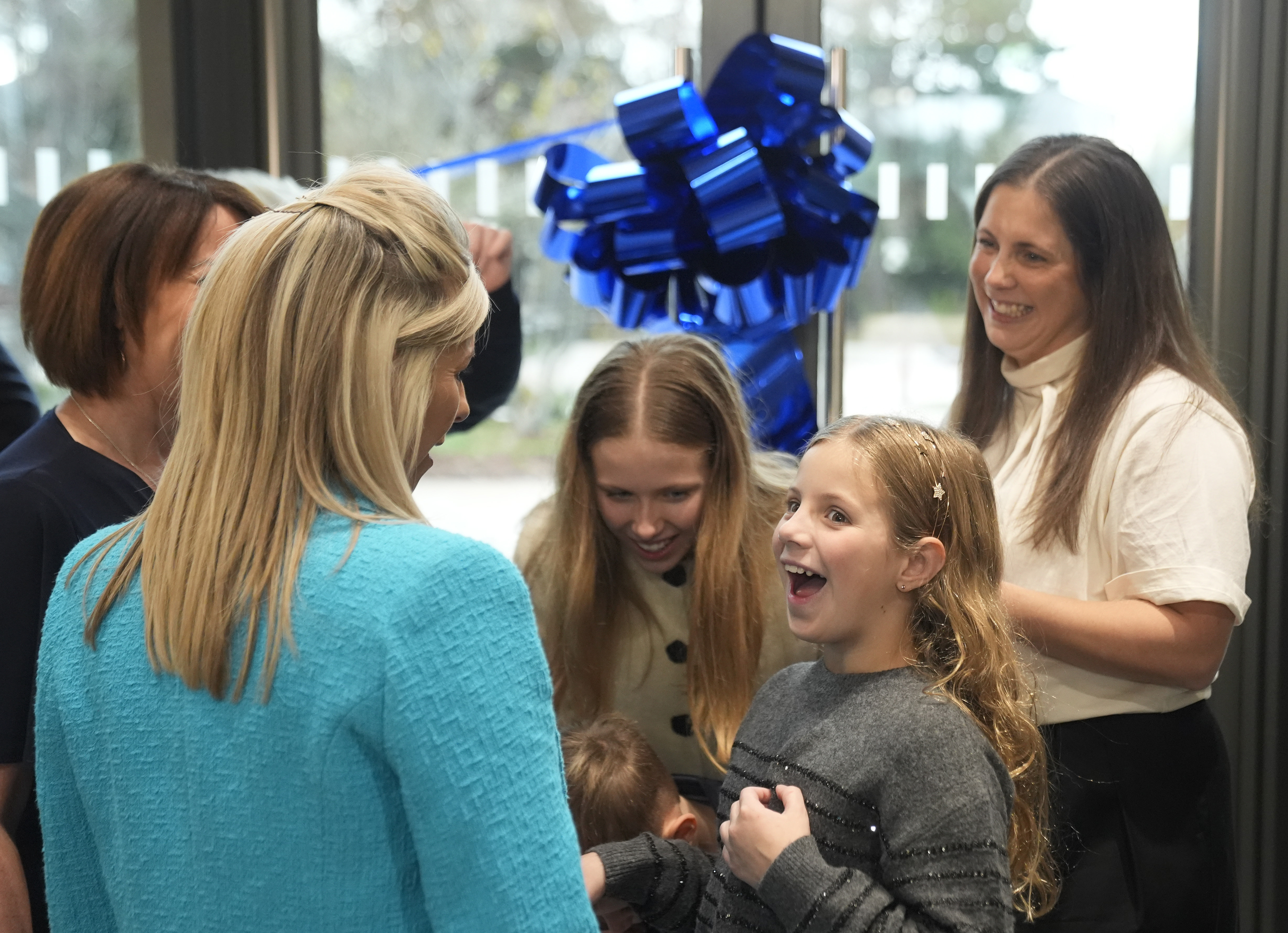 Lindsey Burrow and her children at the opening of the Rob Burrow Centre for Motor Neurone Disease.
