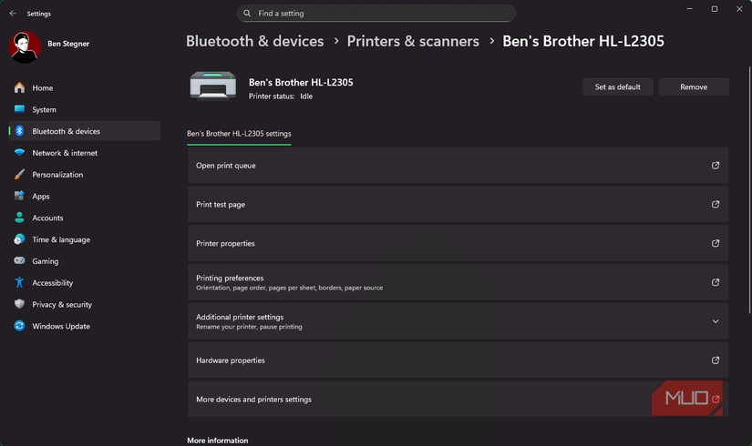 Windows 11 Printer Settings