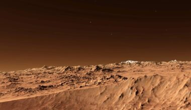 Mars landscape with potential new energy source