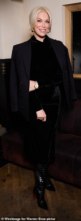Hannah Waddingham kept it stylish in an all black ensemble