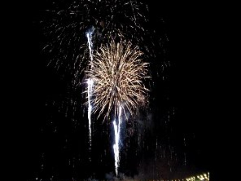 Fireworks display in Laxey this evening 
