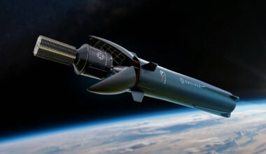 Rocket Lab Neutron rocket releasing a payload above the Earth (pic: Rocket Lab)