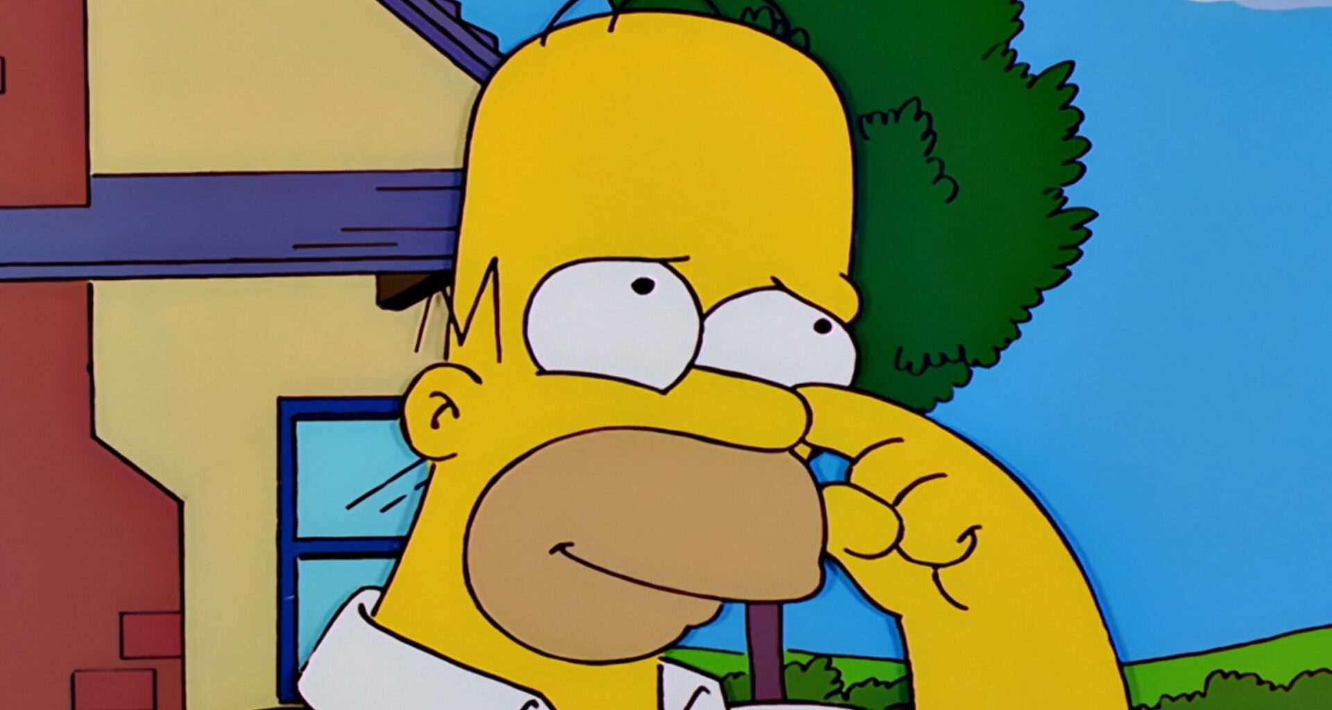 Homer tears up in The Simpsons