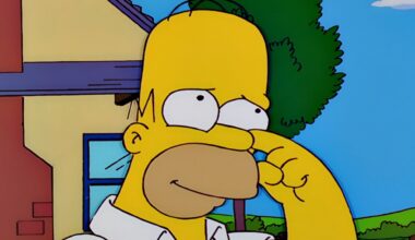 Homer tears up in The Simpsons