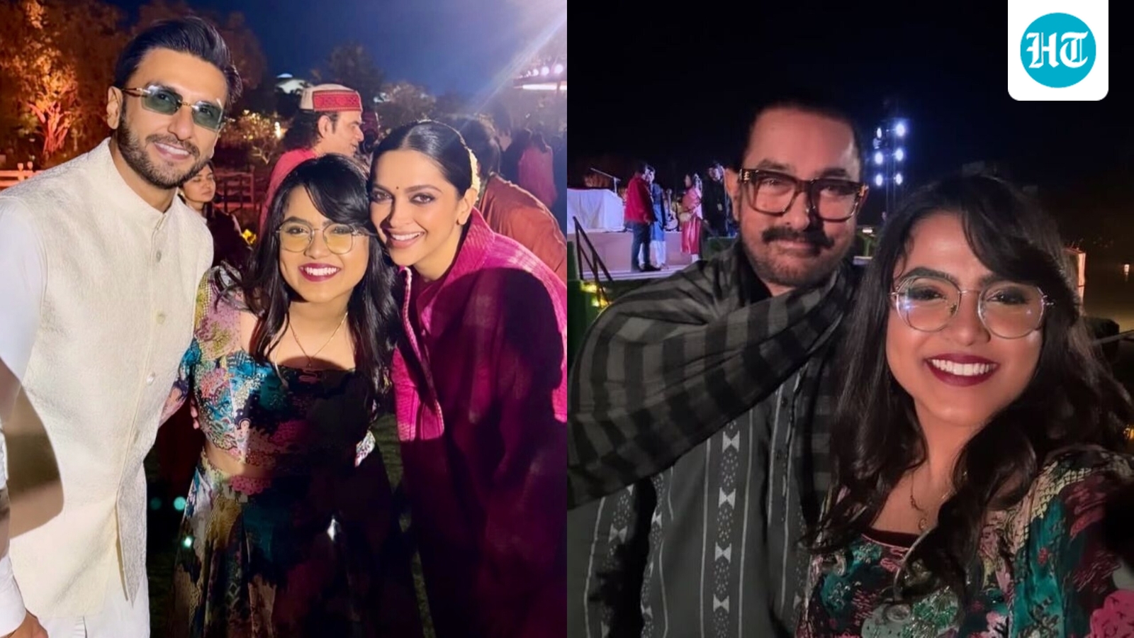 Ranveer Singh and Deepika Padukone vibe to AR Rahman's Enna Sona, Aamir Khan joins musical evening in Gujarat. Watch