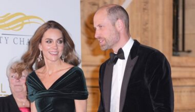 Prince William and Kate Middleton beam as future King and Queen arrive at Royal Variety Performance