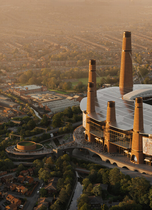 Heatherwick Studio and MANICA Reveal Stadium Design Defined by Twelve Brick Chimneys in Birmingham - Image 3 of 7