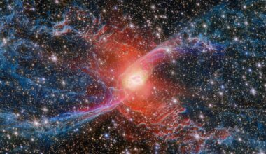 James Webb Space Telescope image of NGC 6537, the Red Spider Nebula. Credit: ESA/Webb, NASA & CSA, J. H. Kastner (Rochester Institute of Technology)