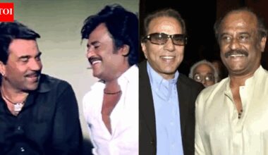 Dharmendra passes away: Rajinikanth pens emotional note, wishes heartfelt farewell to his friend with ‘golden heart’ | Hindi Movie News