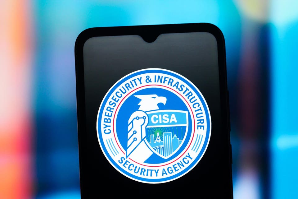 United States Cybersecurity and Infrastructure Security Agency (CISA) logo is seen displayed on a smartphone screen