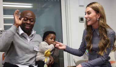 Baby hangs onto Princess of Wales's finger in heartwarming moment