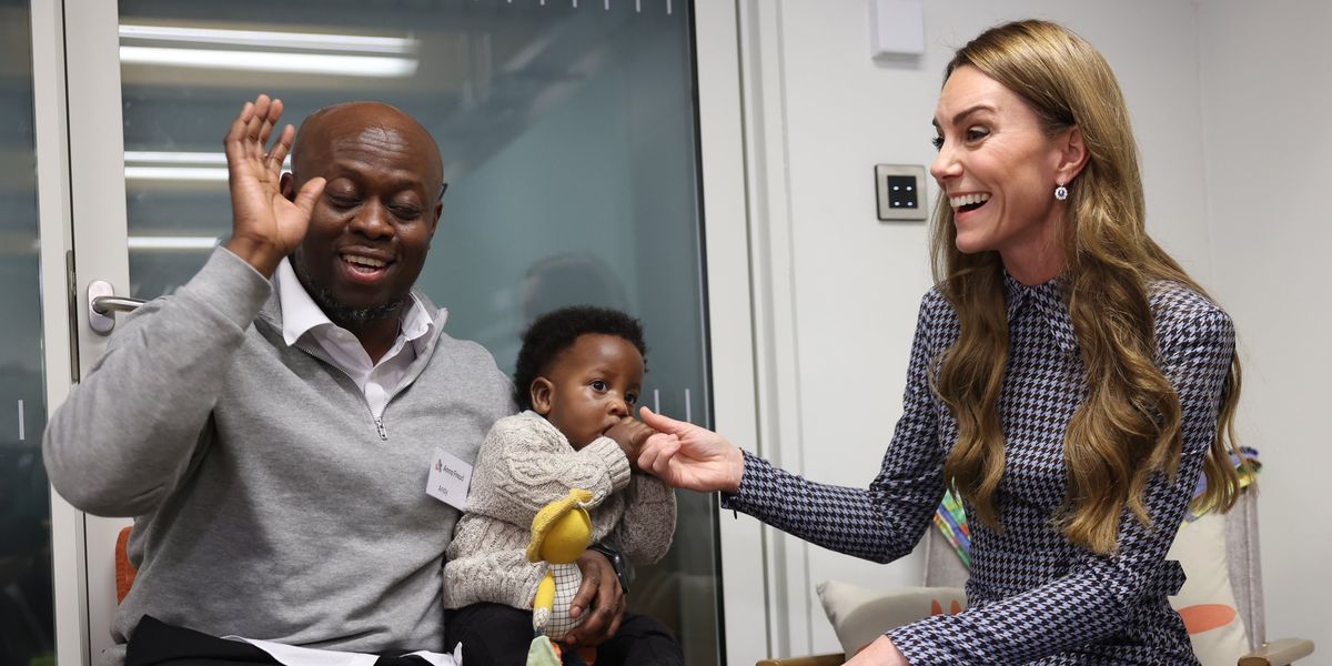 Baby hangs onto Princess of Wales's finger in heartwarming moment