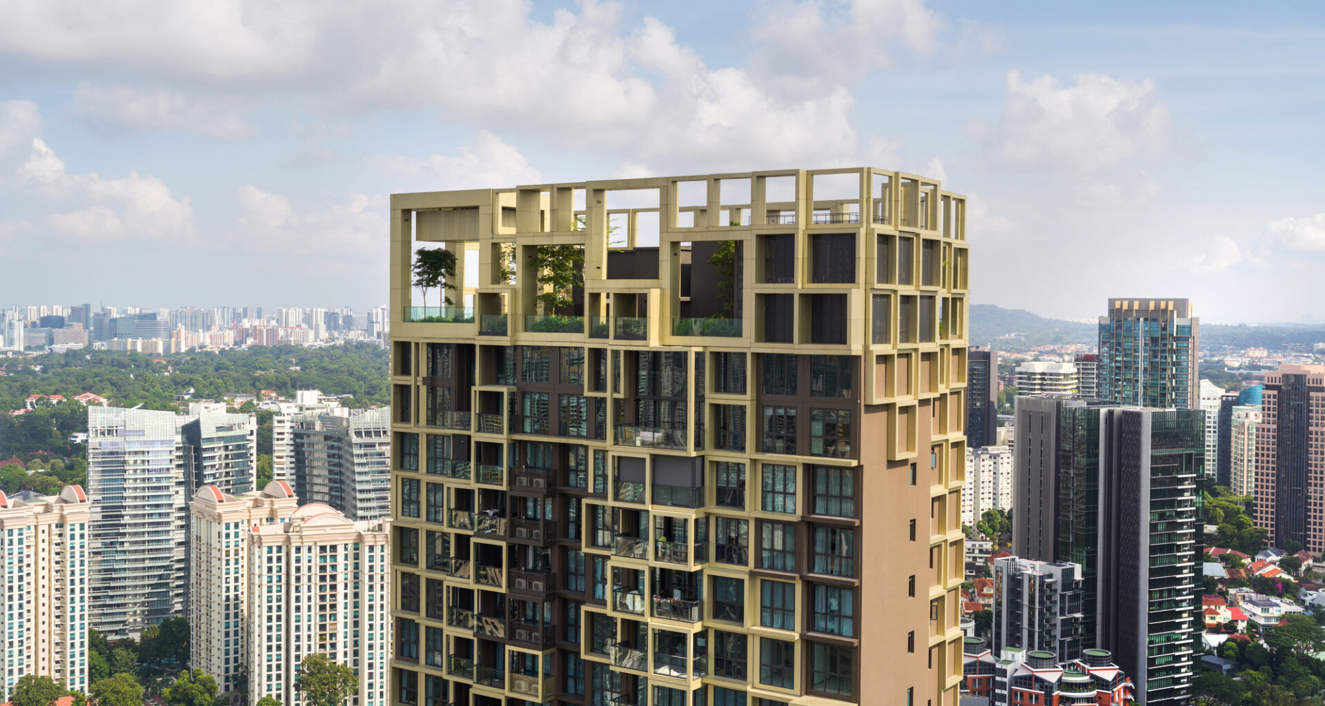 MVRDV Clads ADDP Architects' Modular Residential Towers with a Pixelated Facade in Singapore