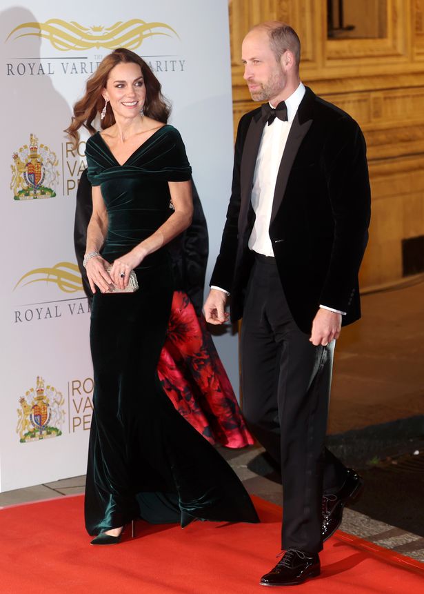 The Prince and Princess of Wales arriving at the Royal Variety Performance