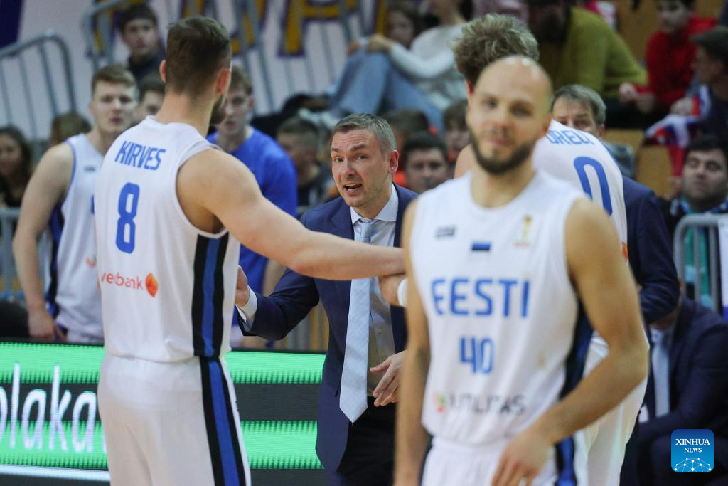 FIBA Basketball World Cup 2027 European Qualifiers: Solvenia vs. Estonia-Xinhua