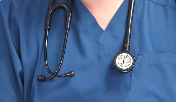 A doctor and a stethoscope at the Royal Liverpool University Hospital