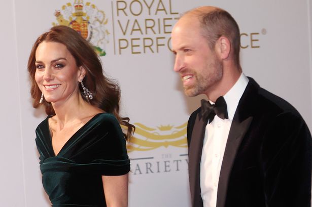 William and Kate arriving at the Royal Variety Performance 2025