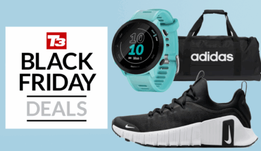 Black Friday fitness deals, featuring Nike Free Metcon 6, Forerunner 55 and Adidas workout bag
