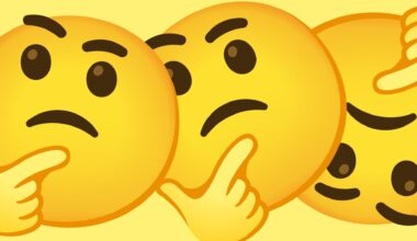 A collage of Noto Color thinky face emojis.