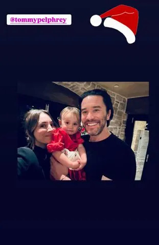 Kaley Cuoco/Instagram Kaley Cuoco, Matilda and Tom Pelphrey