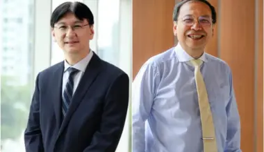 Dr Jamie Mervyn Lim (left) will take over the IMH role from Associate Professor Daniel Fung (right).