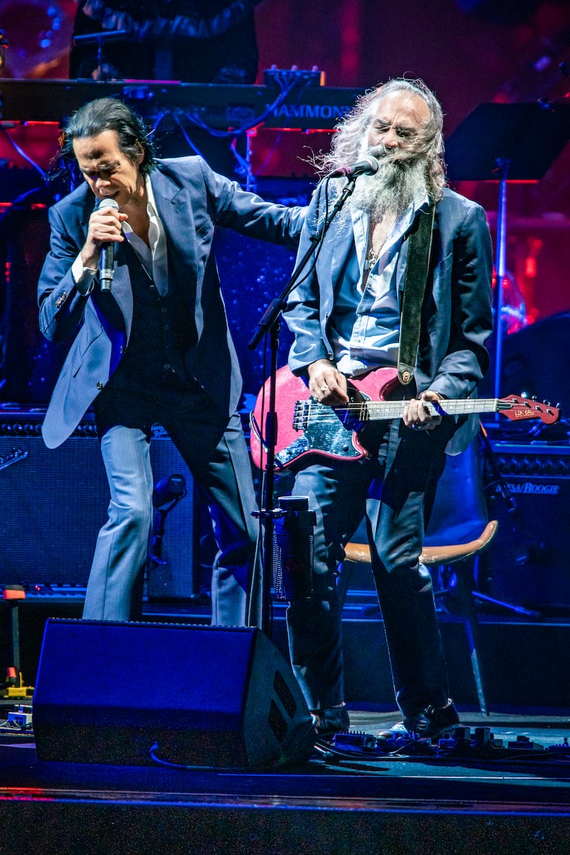 Warren Ellis on stage with Nick Cave in 2022. Photograph: Francesco Prandoni/Getty