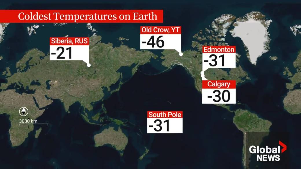 Click to play video: '‘Coldest places on earth’: Arctic temperatures arrive in Alberta'
