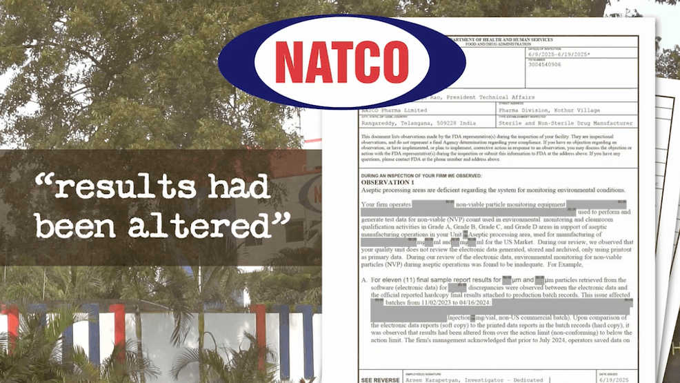 FDA inspectors say NATCO altered its testing results from failing to passing (Photo: SBG){p}{/p}