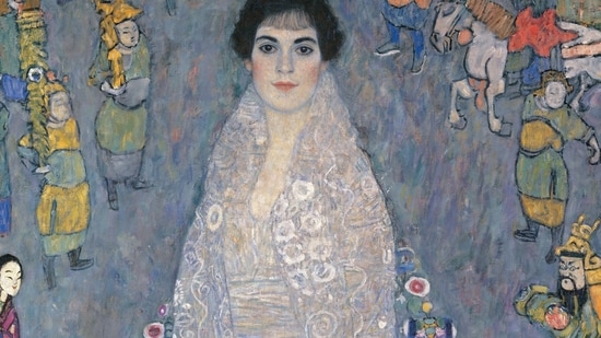 Gustav Klimt's "Bildnis Elisabeth Lederer" (Portrait of Elisabeth Lederer), sold for $236.4 million at auction Tuesday, November 18, 2025, in New York. (AP)
