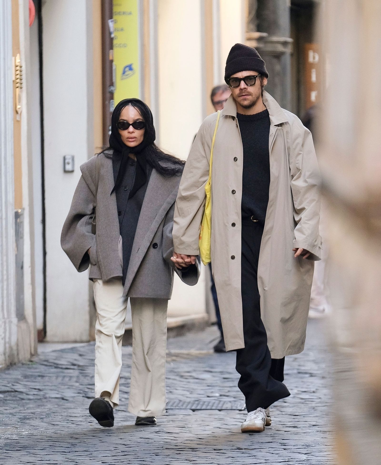 One Direction singer Harry Styles was spotted in Rome with girlfriend Zoe Kravitz as they are pictured enjoying some...