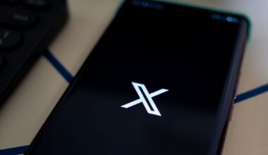 X logo with a black background