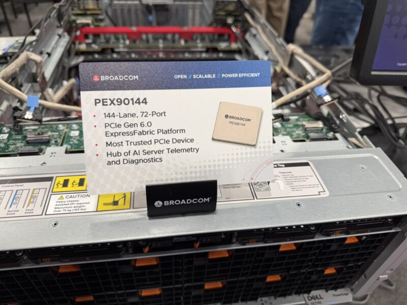 Broadcom PEX90144 In Dell PowerEdge XE7745 Chassis At SC25 Large