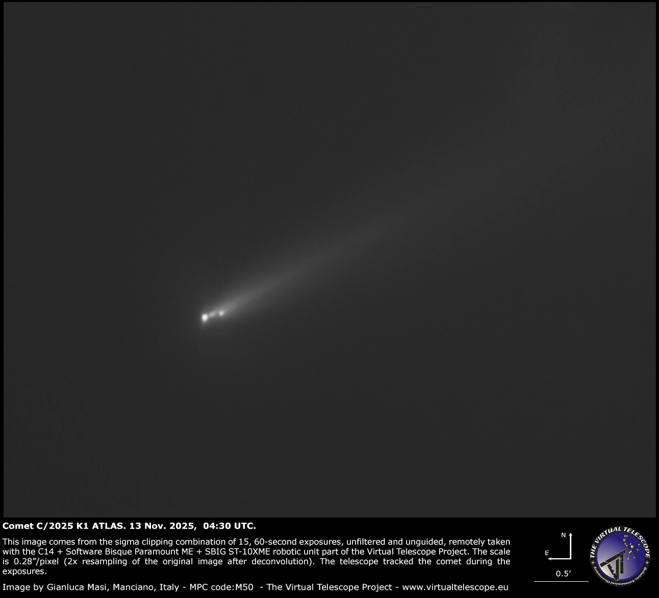 Comet C/2025 K1 (ATLAS) on November 13, 2025