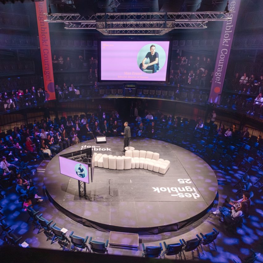 Photo of a circular stage in a hall
