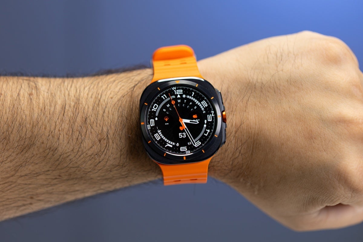 This is technically the 2024 edition, but the design is virtually unchanged on the 2025 generation. | Image Credit -- PhoneArena - Better-than-Black Friday deal slashes an incredible $280 off Samsung's Galaxy Watch Ultra (2025)