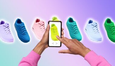 representation of shopping for shoes online