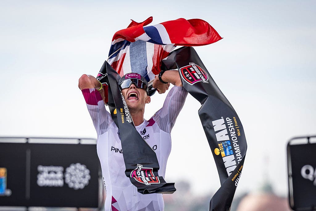 Stornes ate all the carbs as he swim-bike-ran to the Ironman world title in Nice.