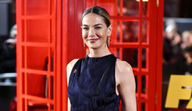 Michelle Monaghan attends The Family Plan 2 World Premiere at the Curzon Mayfair on November 11, 2025 in London, England.