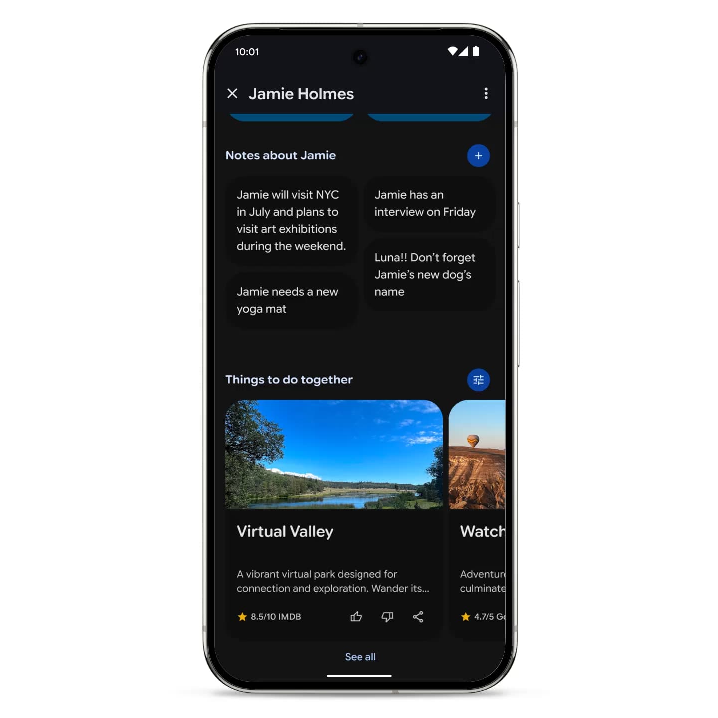 Google Pixel VIPs widget