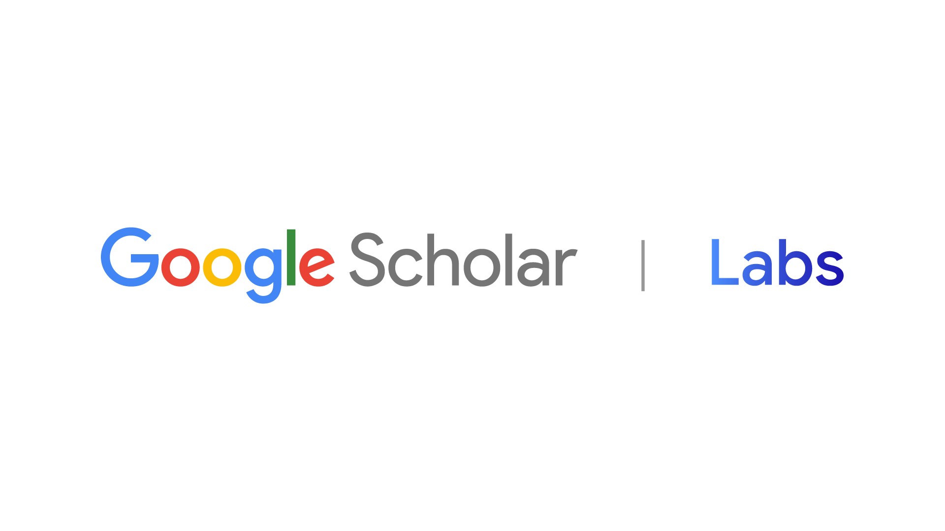 Google Scholar Labs logo on white background.