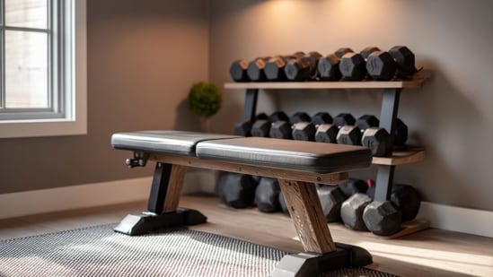 Compact benches that simplify building a steady home workout setup. (Adobe )